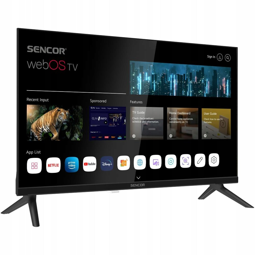 Smart LED TV Sencor 24S830 24" HD Ready HDR10 webOS Wi-Fi BT 12/240V Brand Sencor