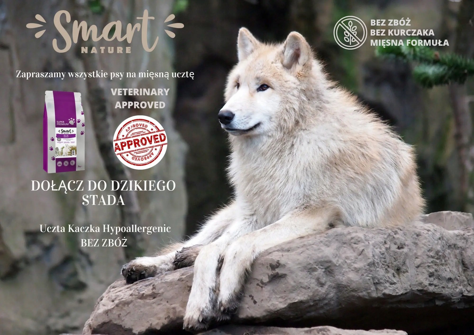 Smart Nature Original Dog Hypoallergenic Duck 12kg Grain Free Dog Food with Brand Smart Nature