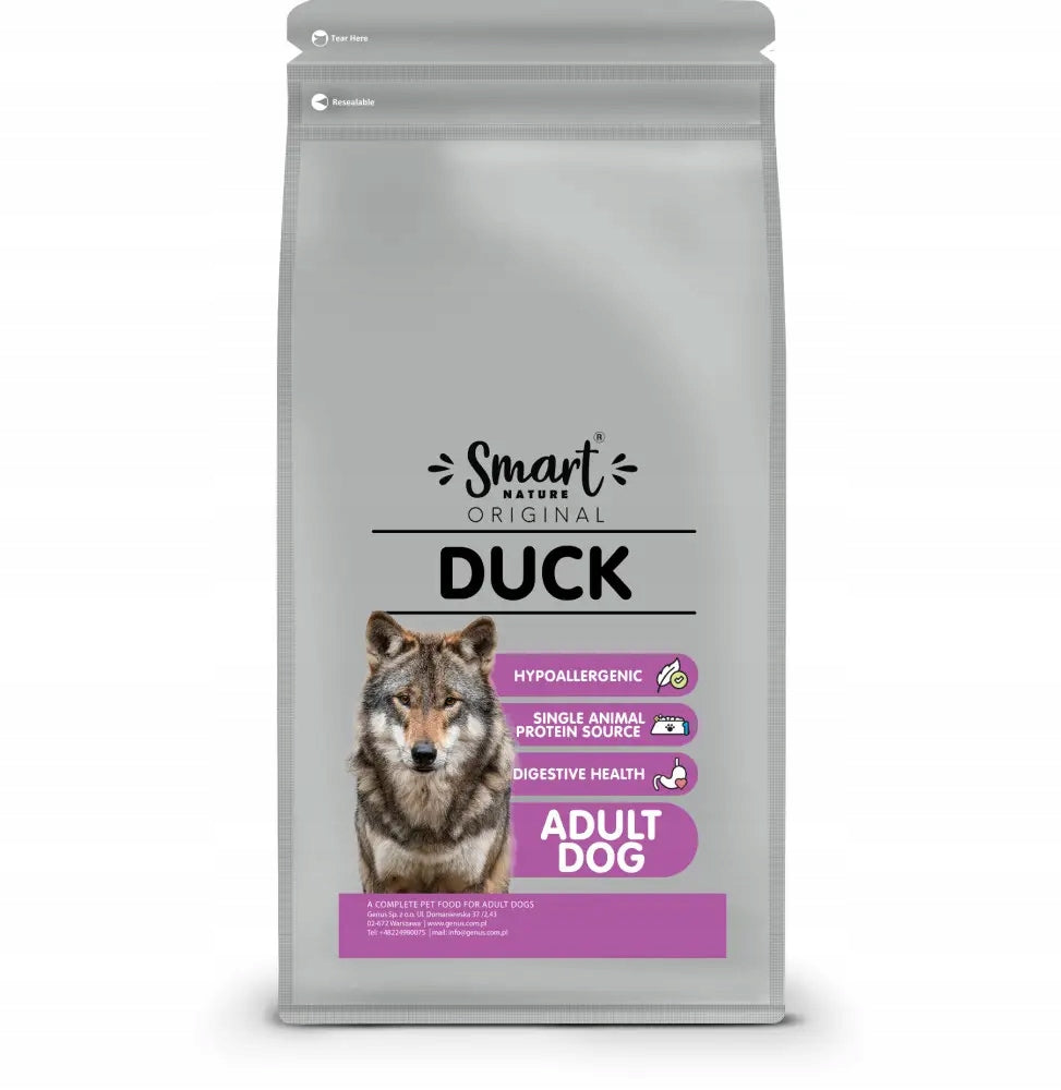 Smart Nature Original Dog Hypoallergenic Duck 12kg Grain Free Dog Food with