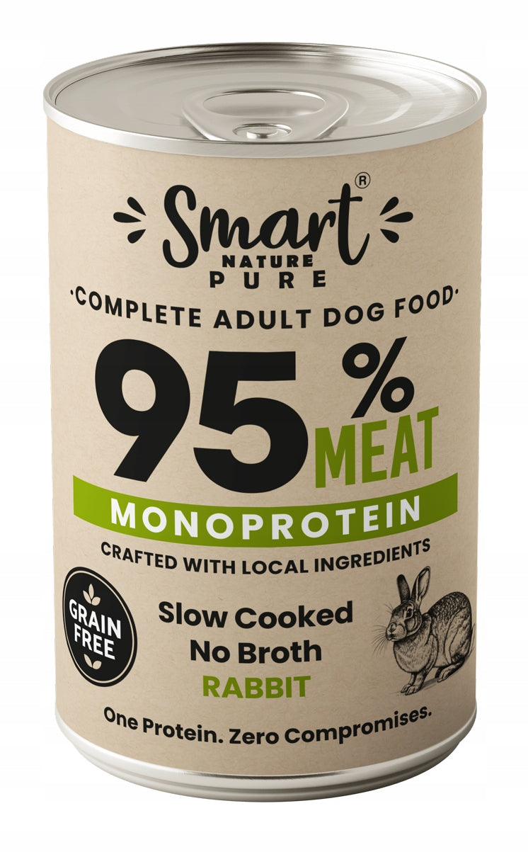 Smart Nature Pure RABBIT 95% MEAT Monoprotein High Meat Dog Food