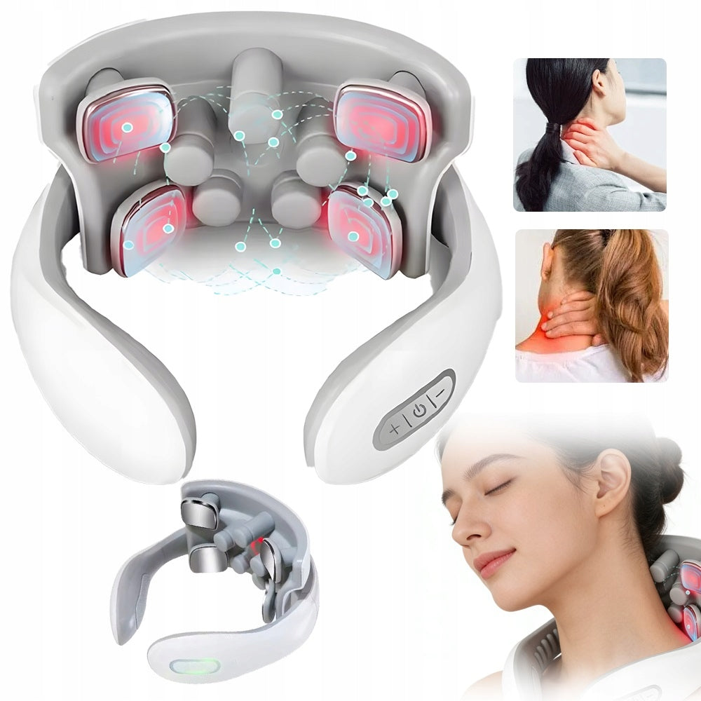 Smart Neck Massager with Heat Therapy, Electric Massager for Home