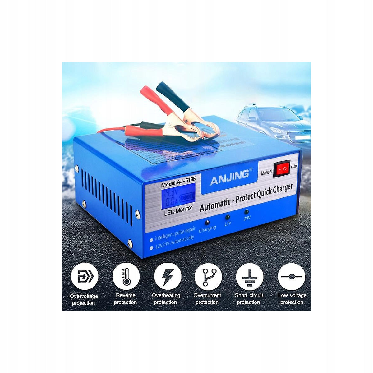 Smart Pulse Battery Charger 12V - 24V Packaging status original