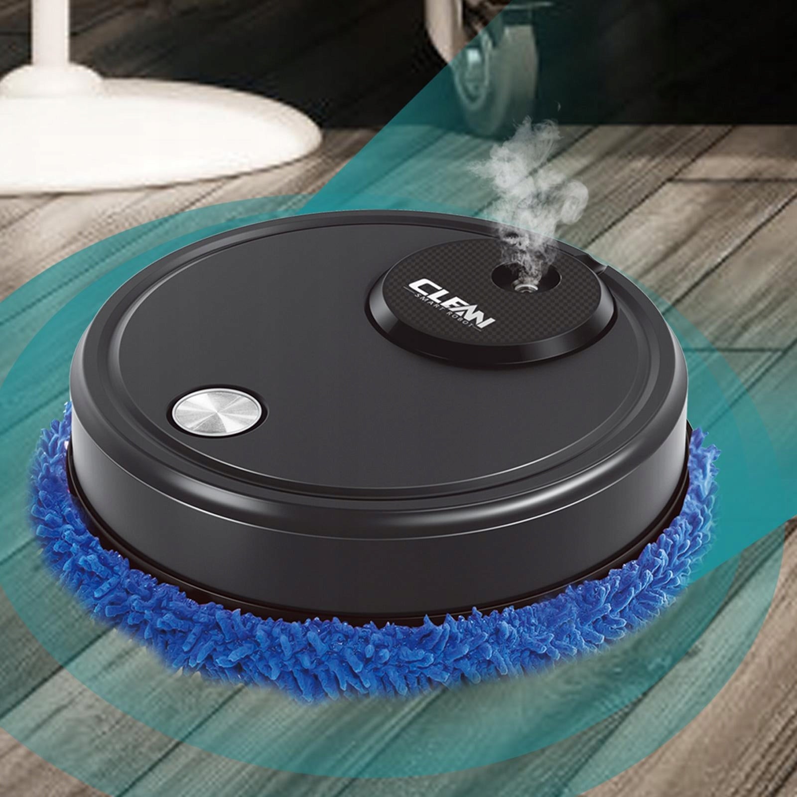 Smart Robot Vacuum Mopping Rechargeable for Pet Hair Household black Dominant color not applicable