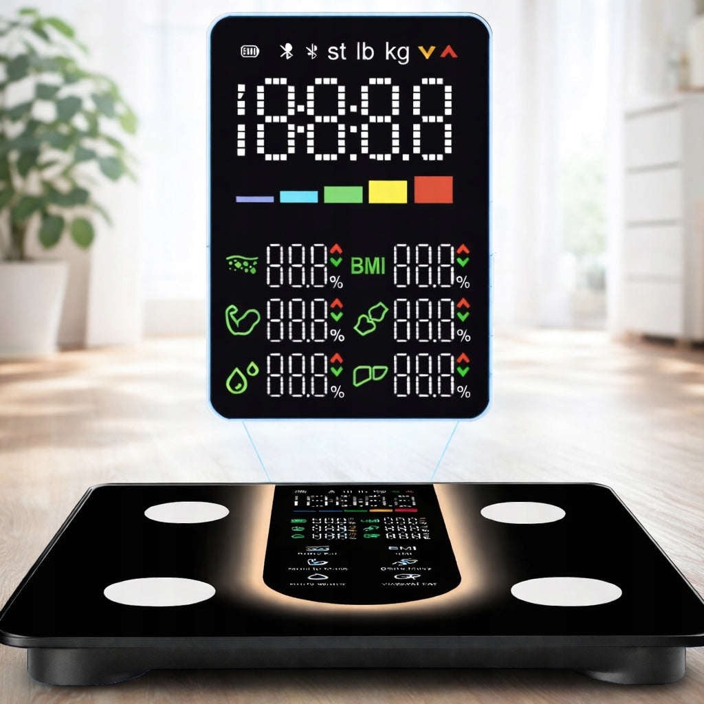 Smart Scale Body Analysis Bluetooth BMI Fat Water Muscle 180kg Kind electronic