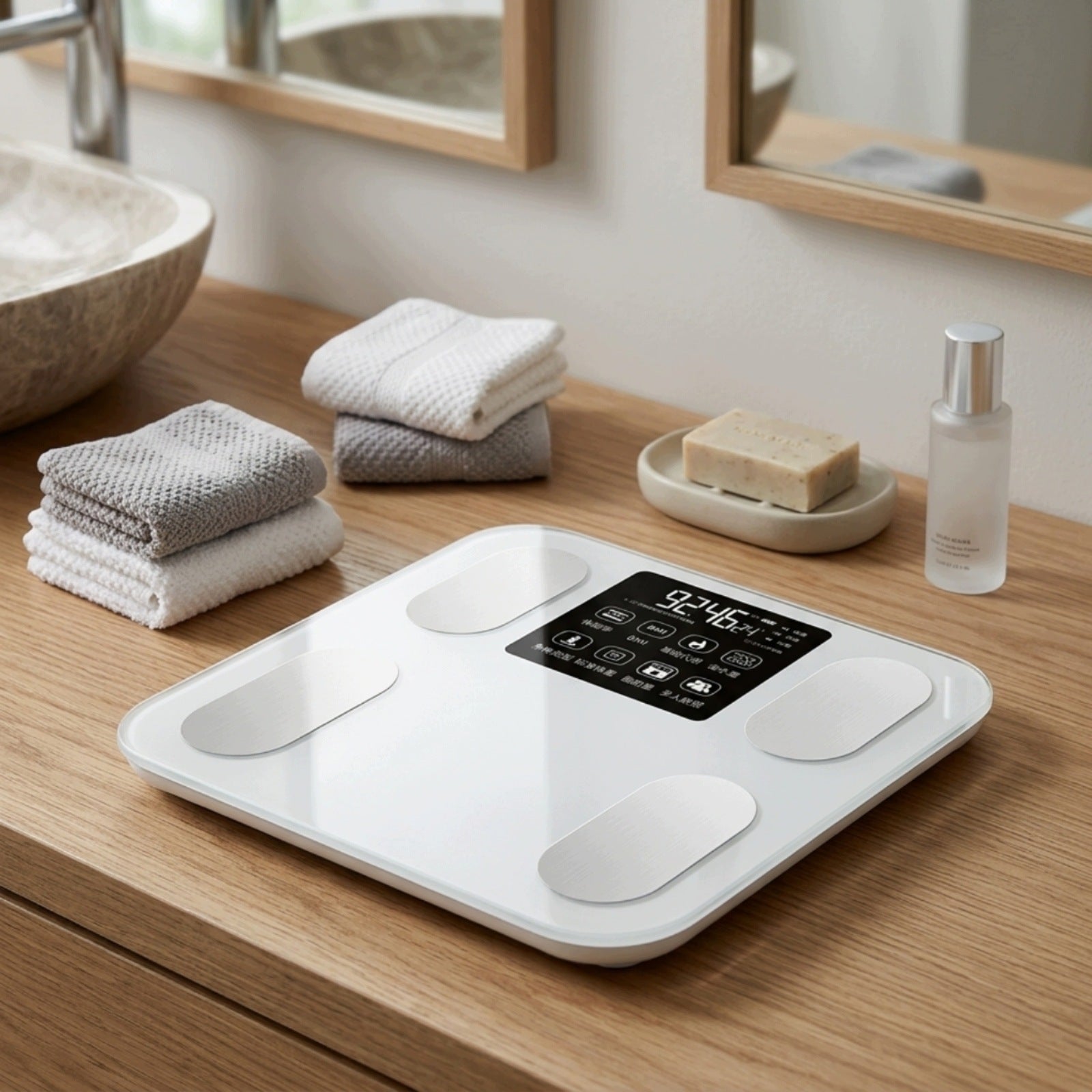 Smart Scale with LCD Screen Tempered Glass Smart Scale Digital for Families Brand no brand