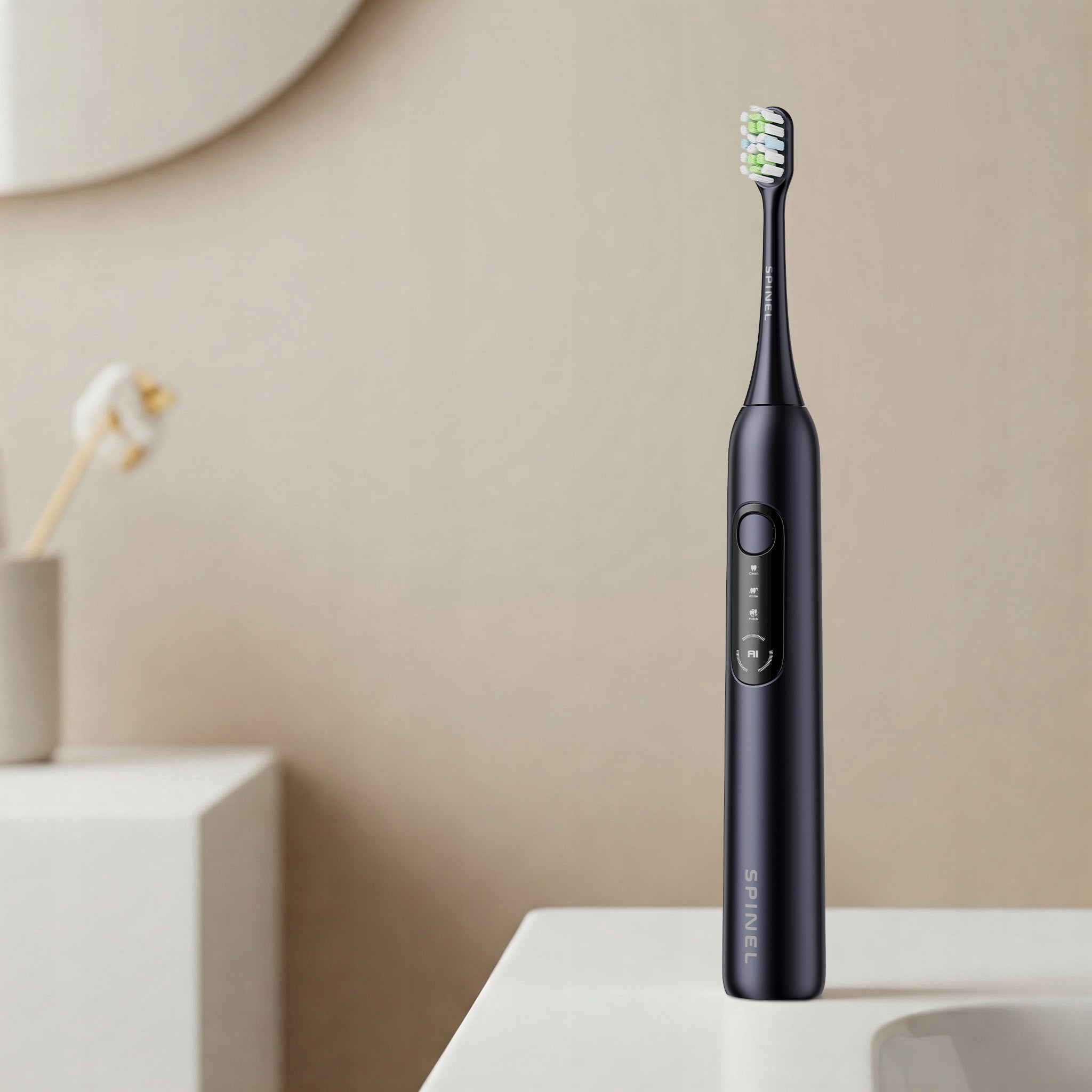 Smart Sonic Toothbrush SPINEL PRO AI+Electric Set Manufacturer code SmileON PRO + końcówki