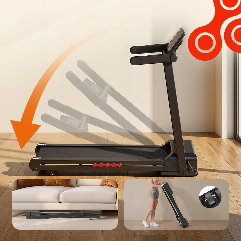 Smart Treadmill Electric Folding App Quiet Touch Led Up to 1-18% 1-16KM/H Unfolded product width 71 cm