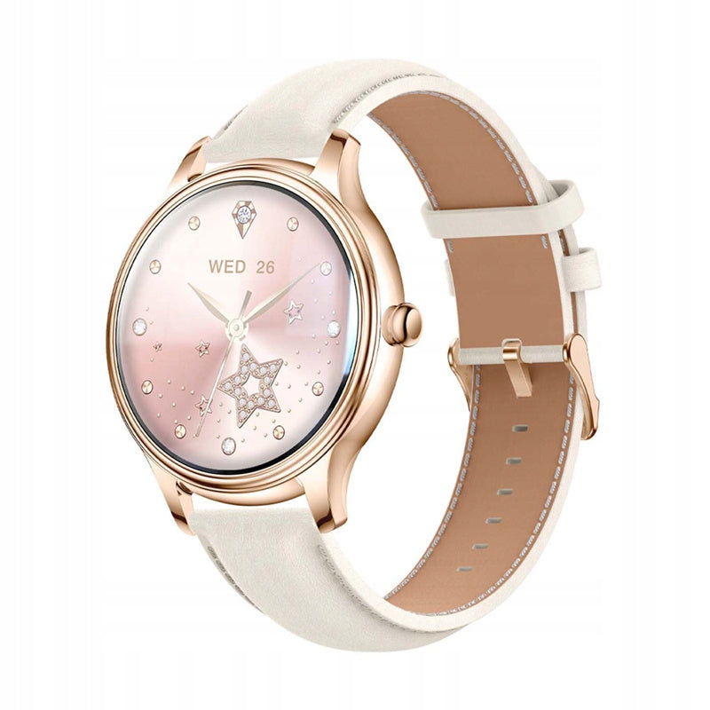 Smart Watch COLMI L28 (Golden gold leather strap) COLMi