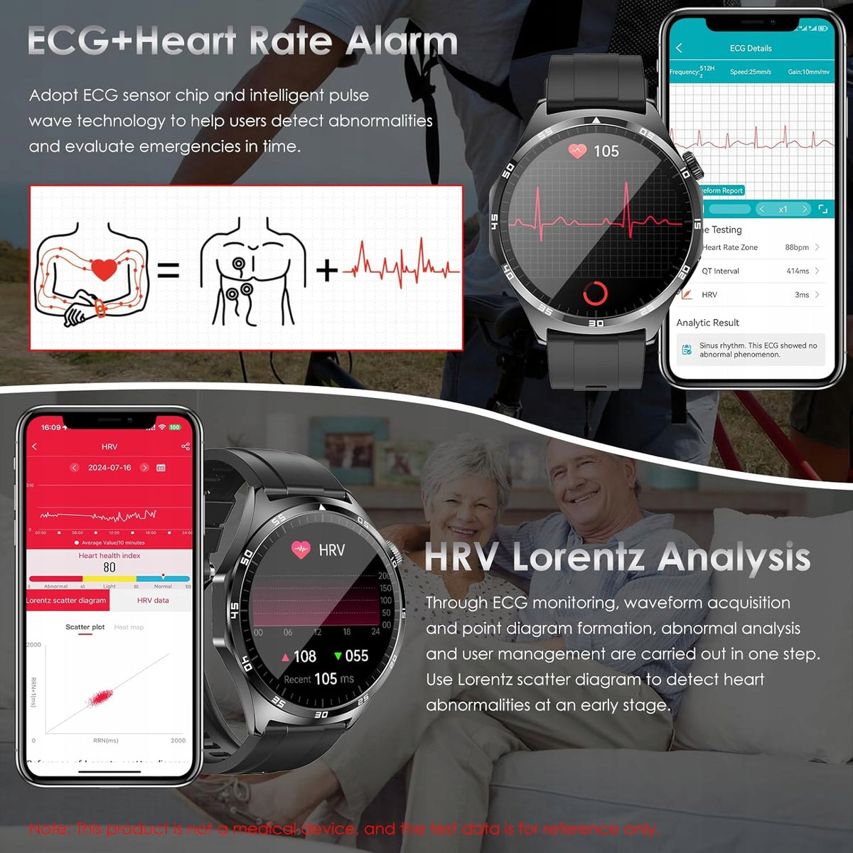 Smart Watch with ECG, 1,43" AMOLED Screen Smart Watches for Men Packaging status original