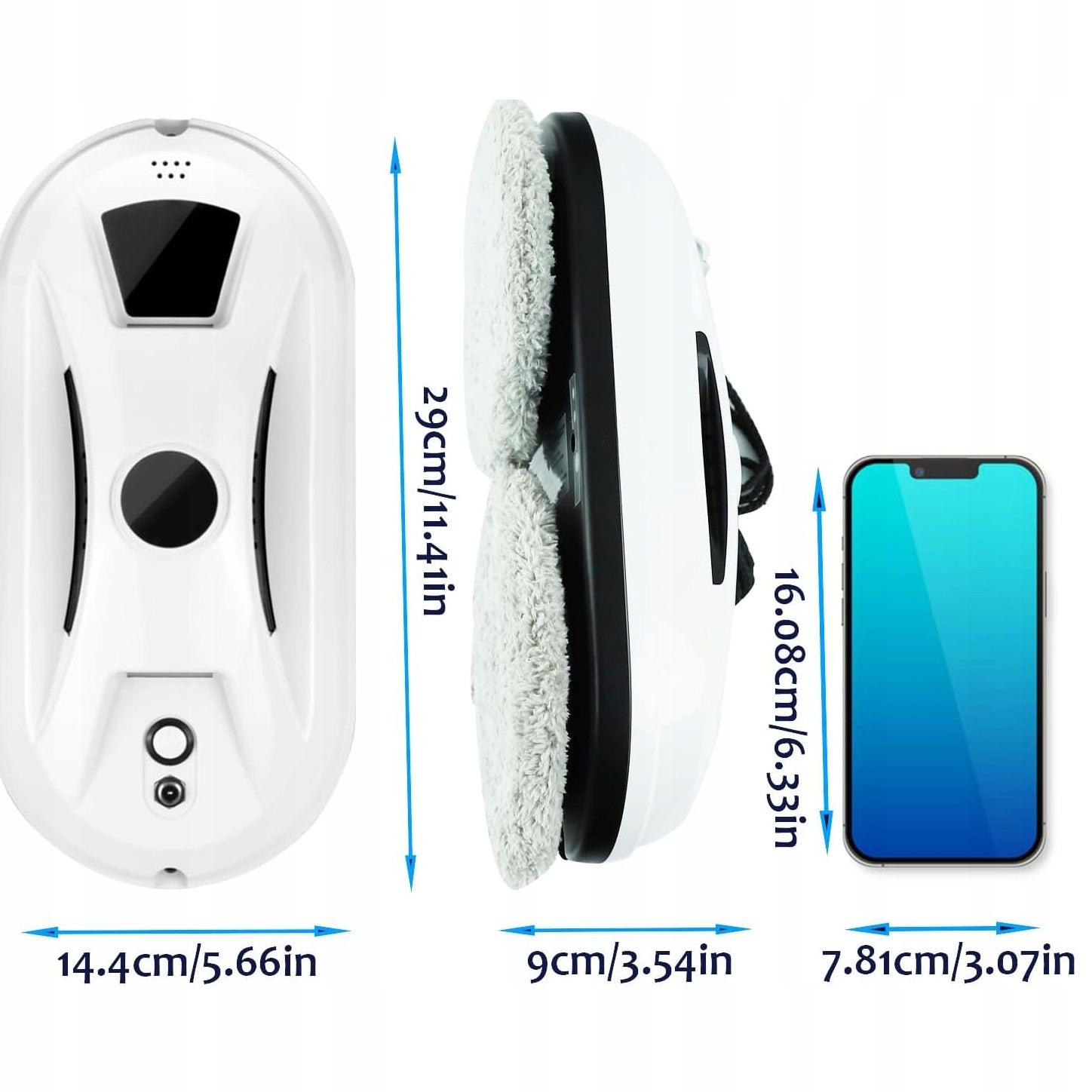 Smart Window Cleaning Robot Glass Remote Control Automatic 10 Overlays Packaging status original