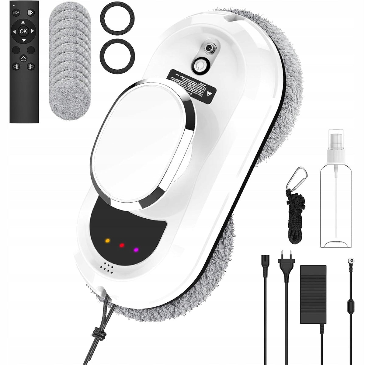 Smart Window Cleaning Robot Window Mirror AUTO-SPRAYER Washer SET Dominant color white