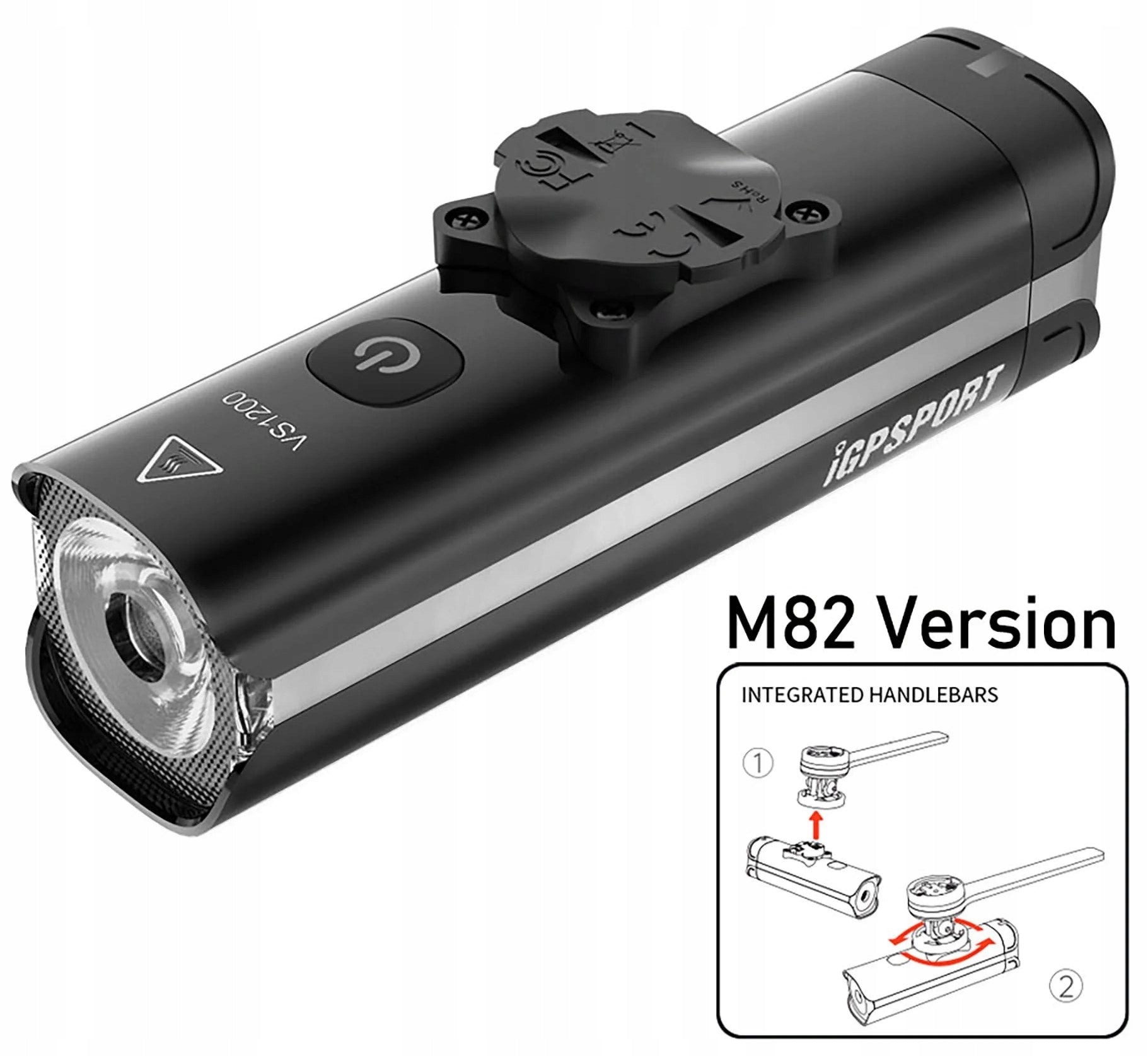 Smart bicycle light iGPSport VS1200 with handle M82 k. integrated Manufacturer code 18160