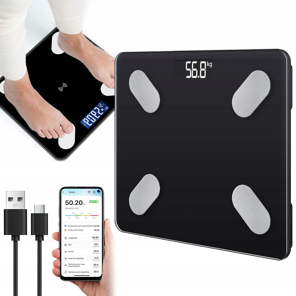 Smart bluetooth scale with body composition analysis bmi body fat Packaging status original