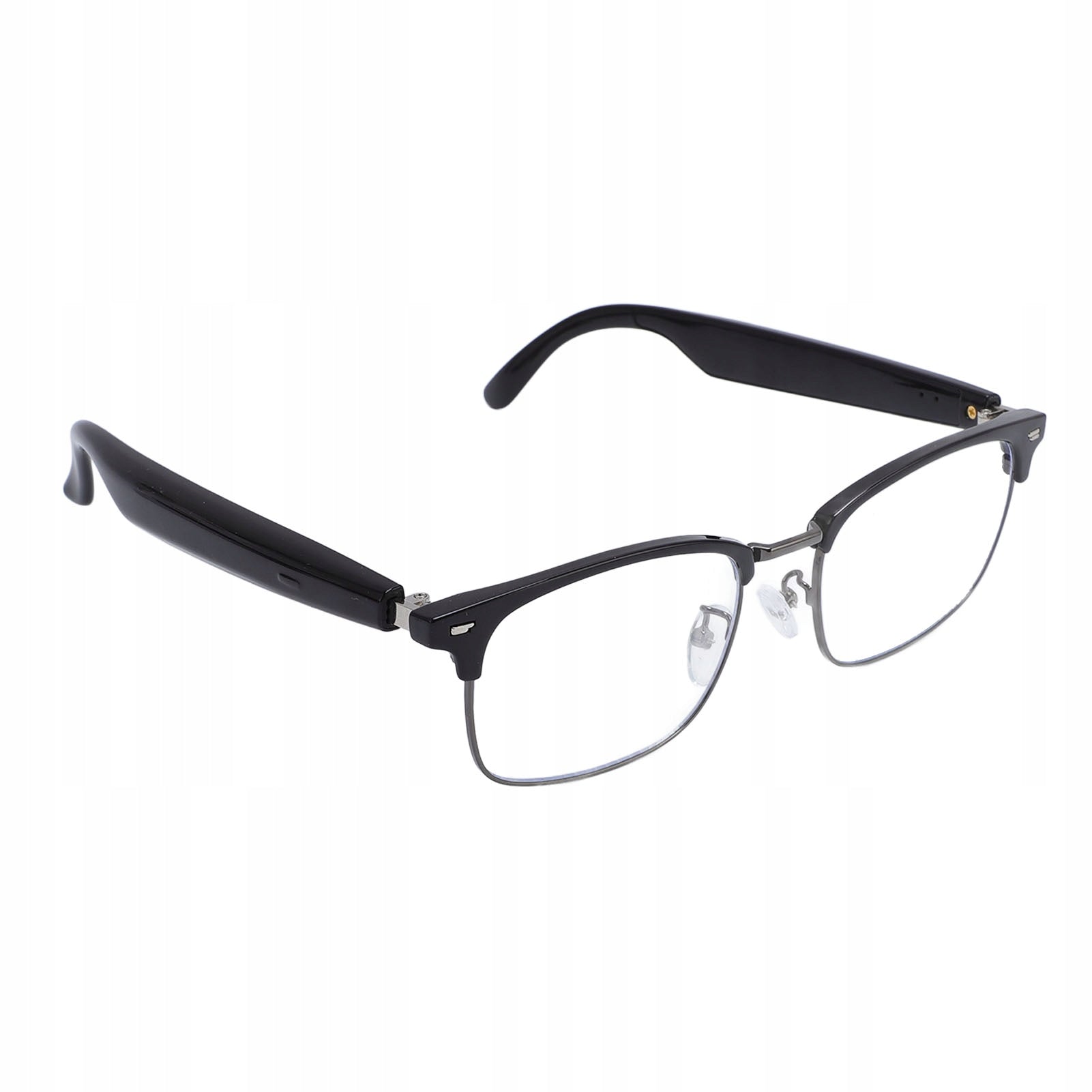 Smart glasses with microphone and host against blue G6 Brand no brand