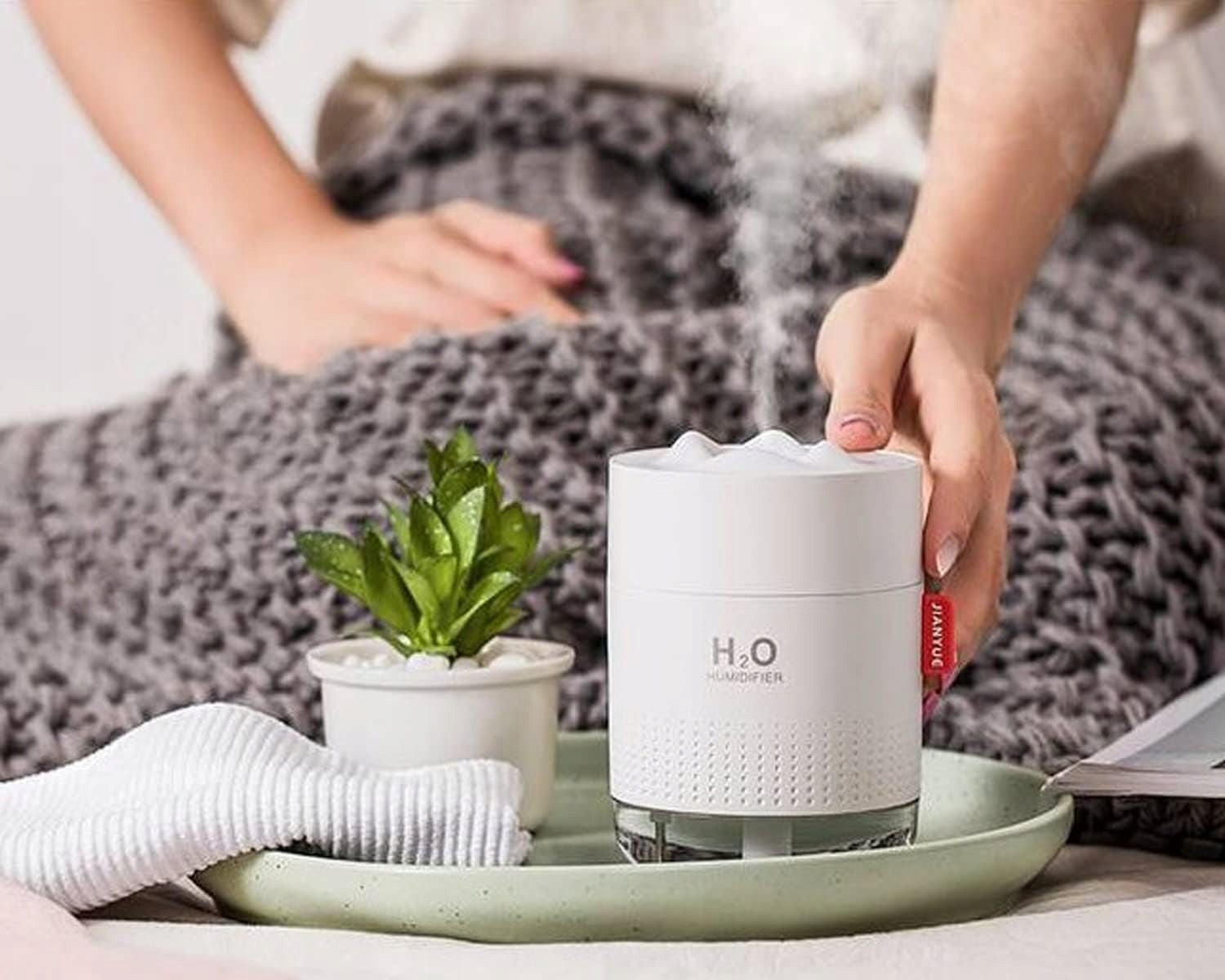 Smart humidifier for bedroom 500 ml Dominant color white
