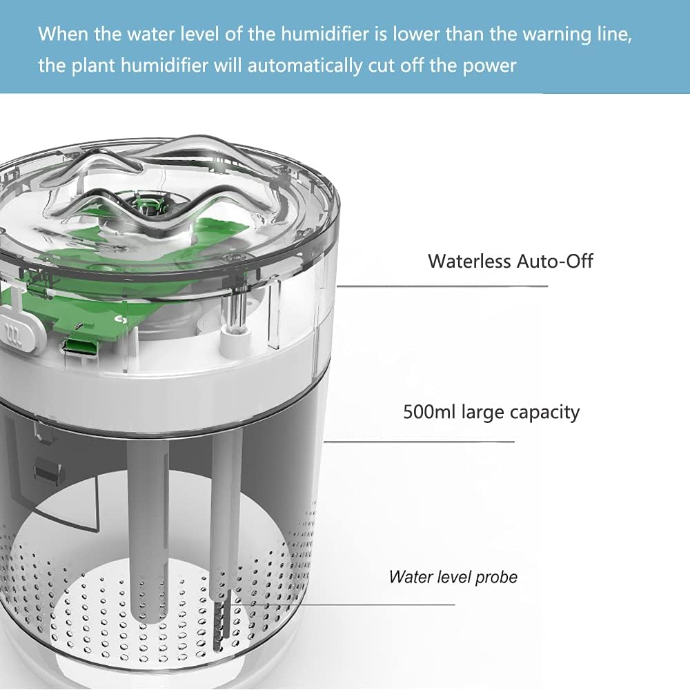 Smart humidifier for bedroom 500 ml Water tank capacity 0.5 l