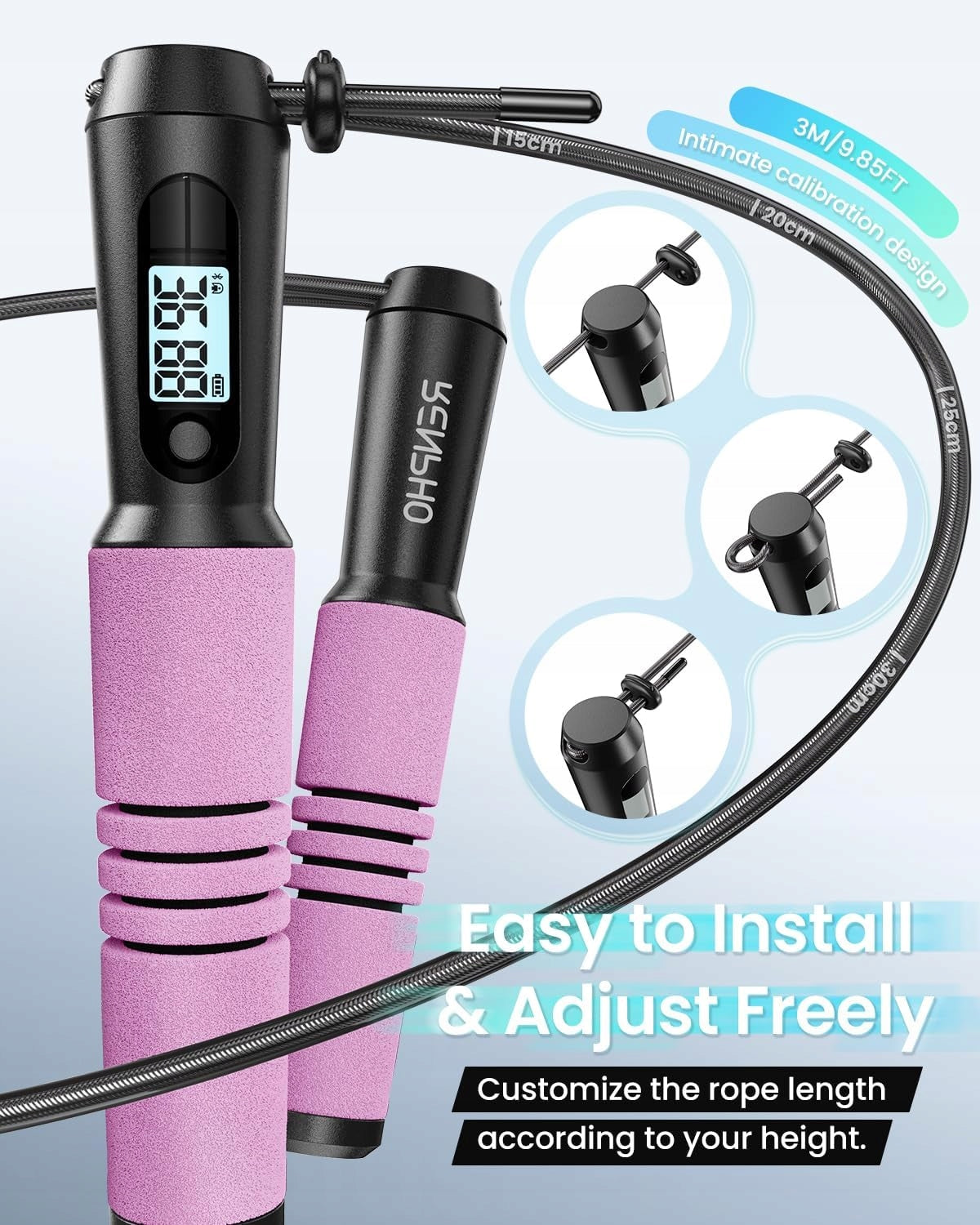 Smart jump rope RENPHO pink Brand Renpho