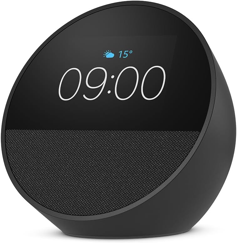 Smart speaker alarm clock Amazon Echo Spot 2024 black