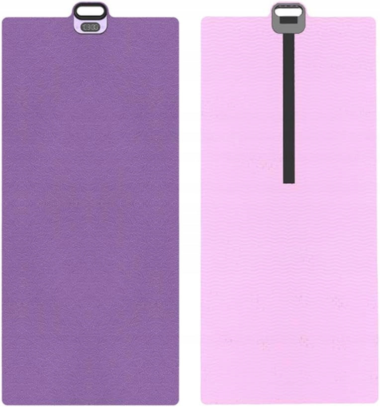Smart yoga mat with phone holder and timer 183 x 62 cm