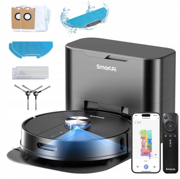 SmartAI S8 Pro 5000Pa 3L 57dB Vacuum Cleaner Robot[Certificate]