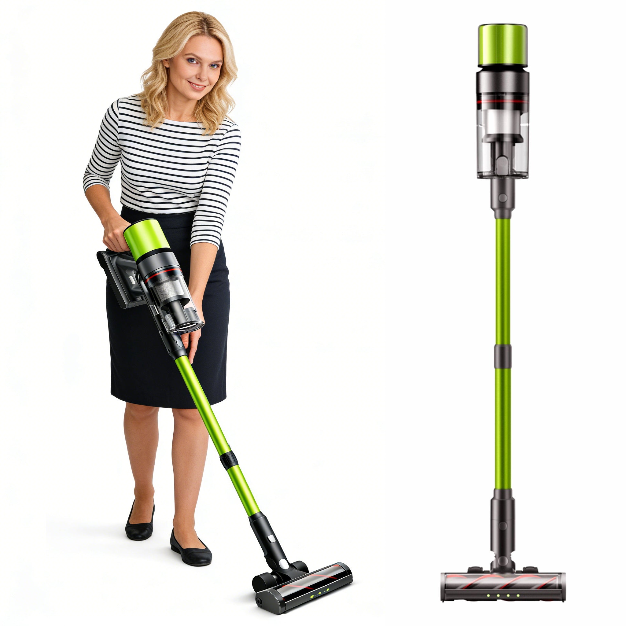SmartAi V6 650W 24000mAh Cordless Vacuum Cleaner for Home and Hair