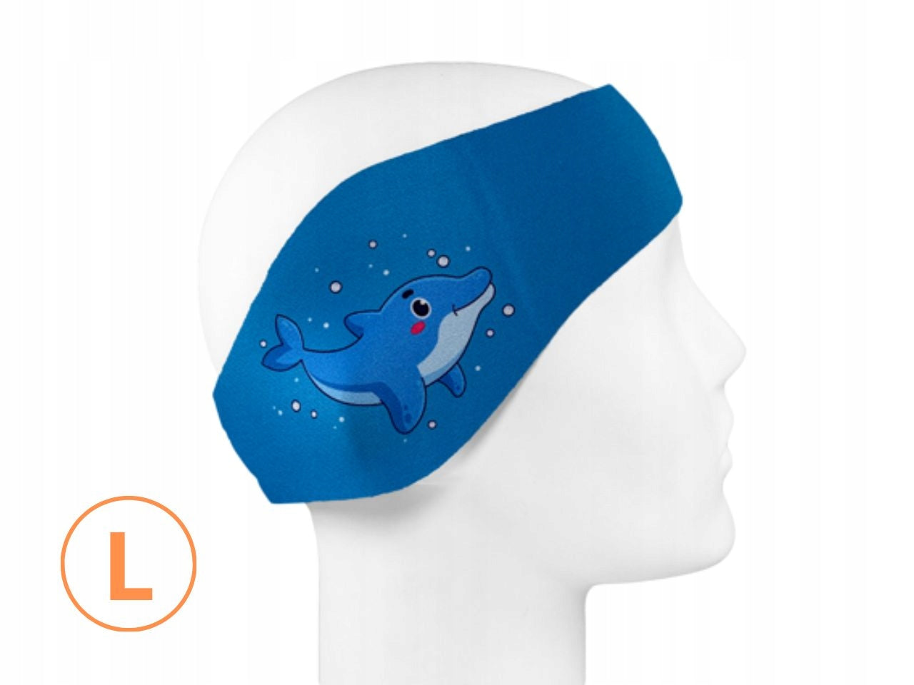 SmartEar protective ear band for swimming neoprene blue L