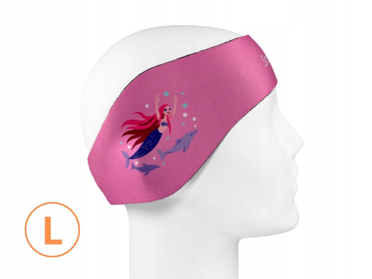 SmartEar protective swimming ear band neoprene pink L