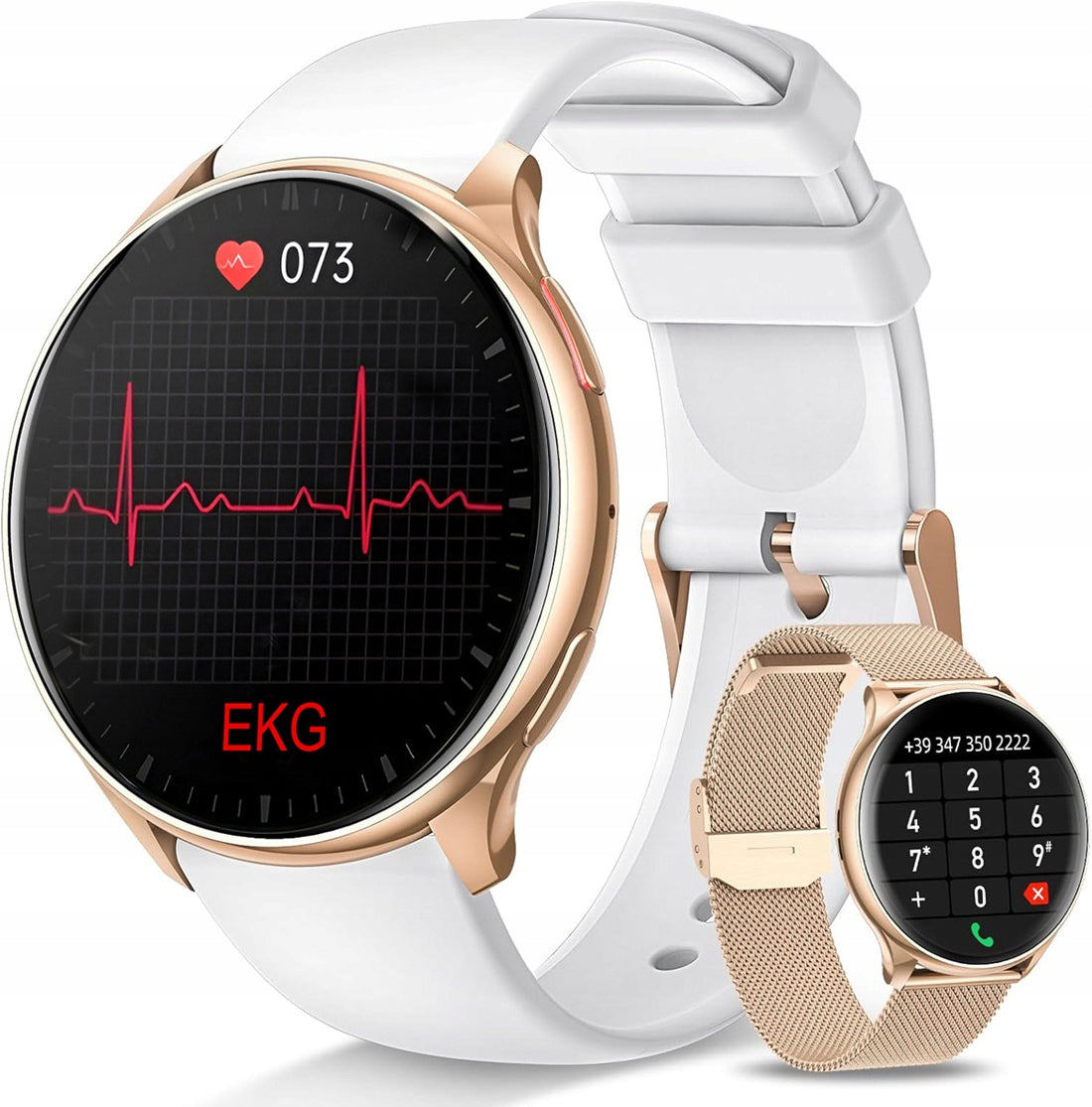 SmartWatch ECG Women's Watch BMI GLUCOSE Measurement AMOLED CONVERSATION PRESSURE