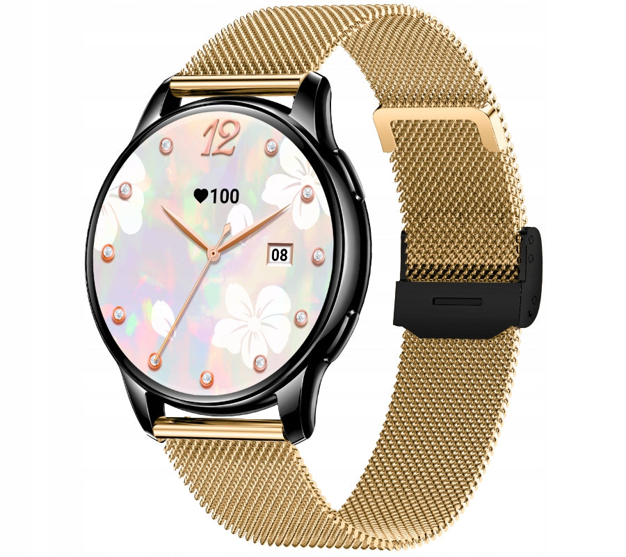 SmartWatch Rubicon RNCF30 black envelope/gold mesh/black clasp