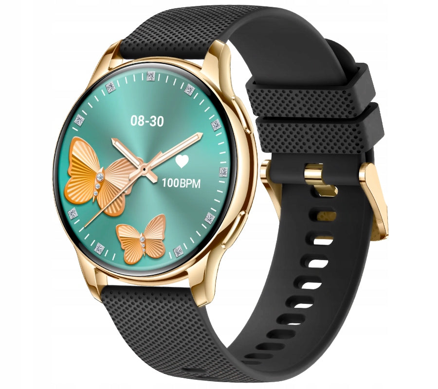 SmartWatch Rubicon RNCF30 gold case/black mesh + black silicone Brand Rubicon