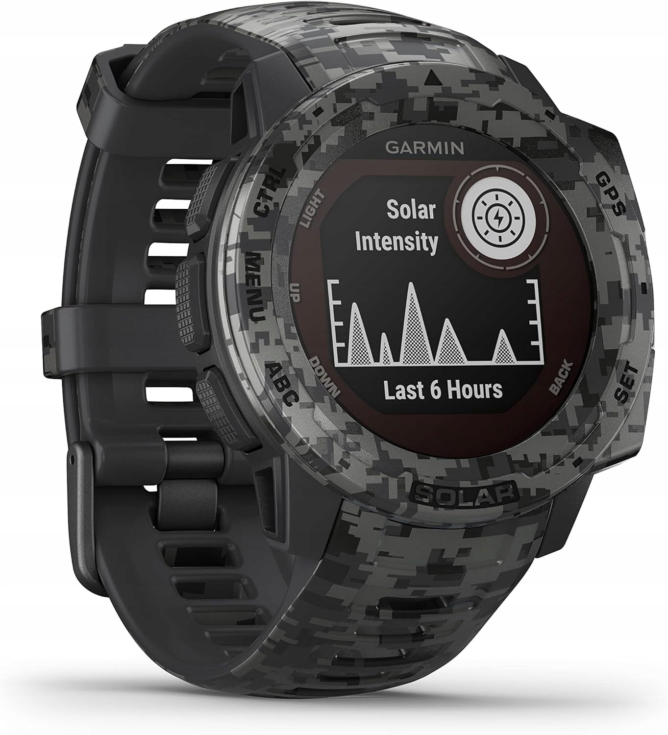 SmartWatch Sports Watch Garmin Instinct Solar Camo Moro GPS