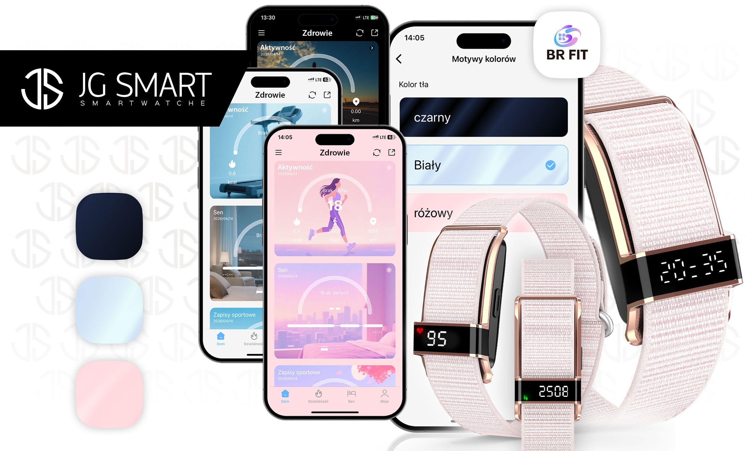 Smartband JG Smart Headband JG-S18 PINK Manufacturer code Smartwatches