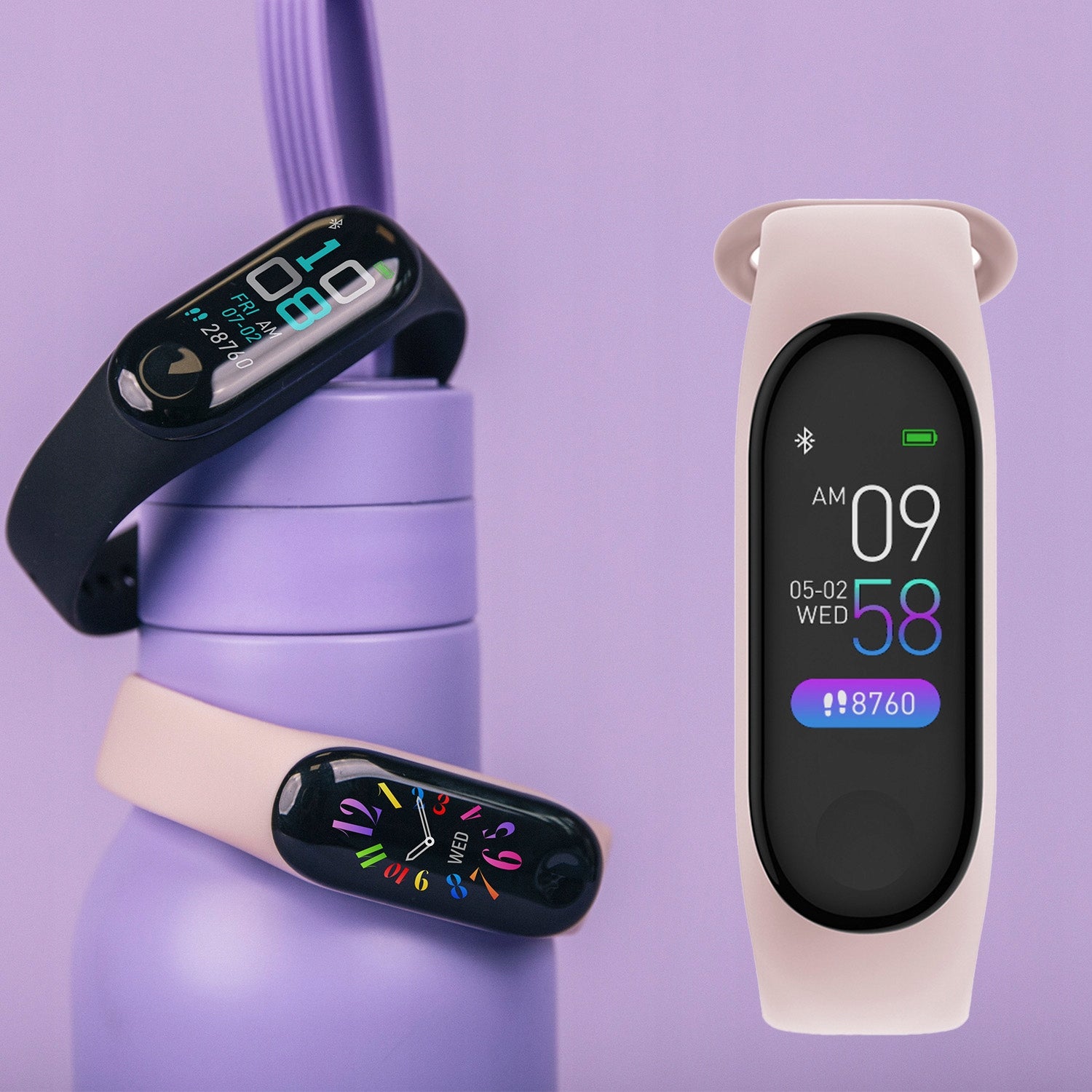 Smartband Watch Smart Sports Band Fitband SB-50 Women's Pink Strap Batteries included yes