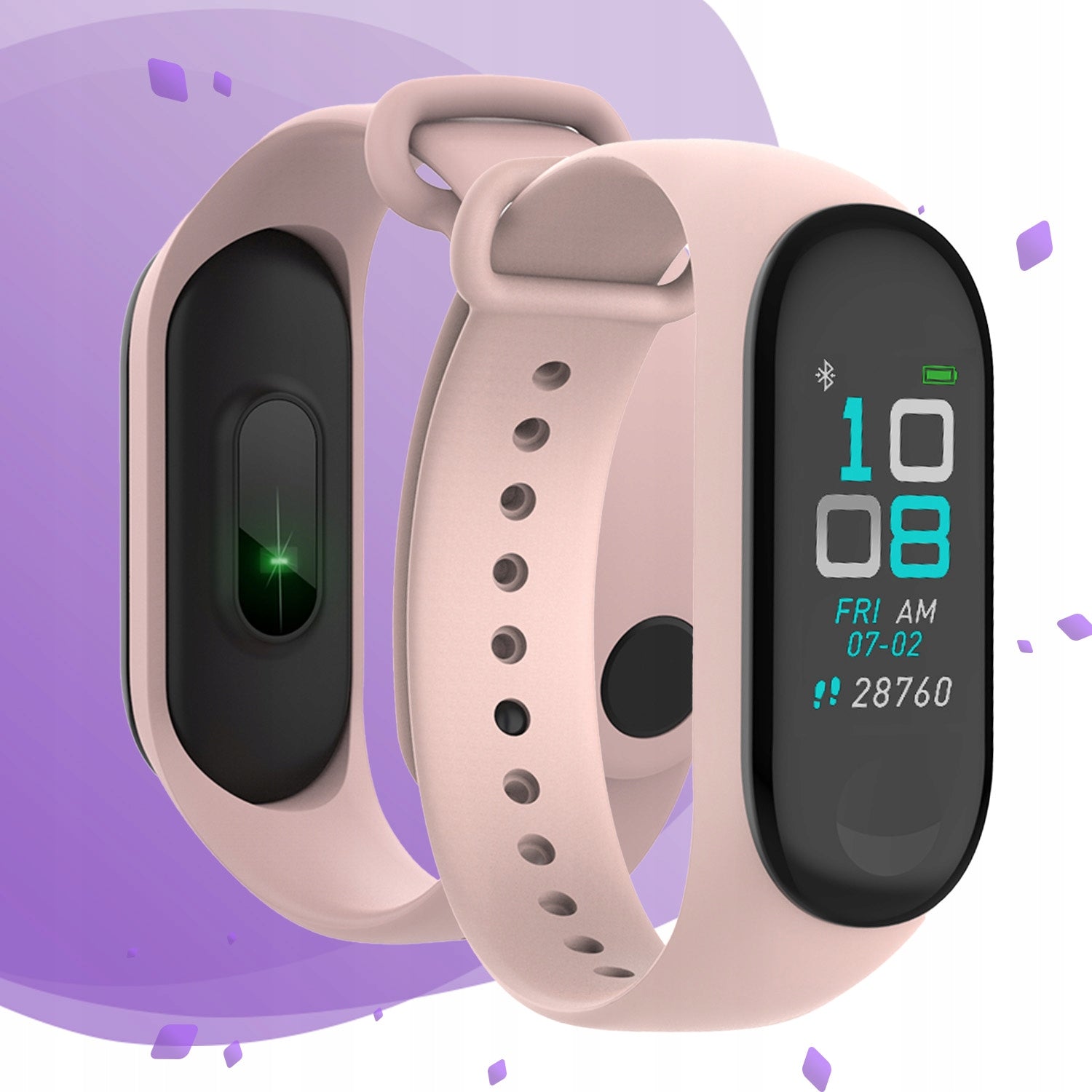 Smartband Watch Smart Sports Band Fitband SB-50 Women's Pink Strap Color pink