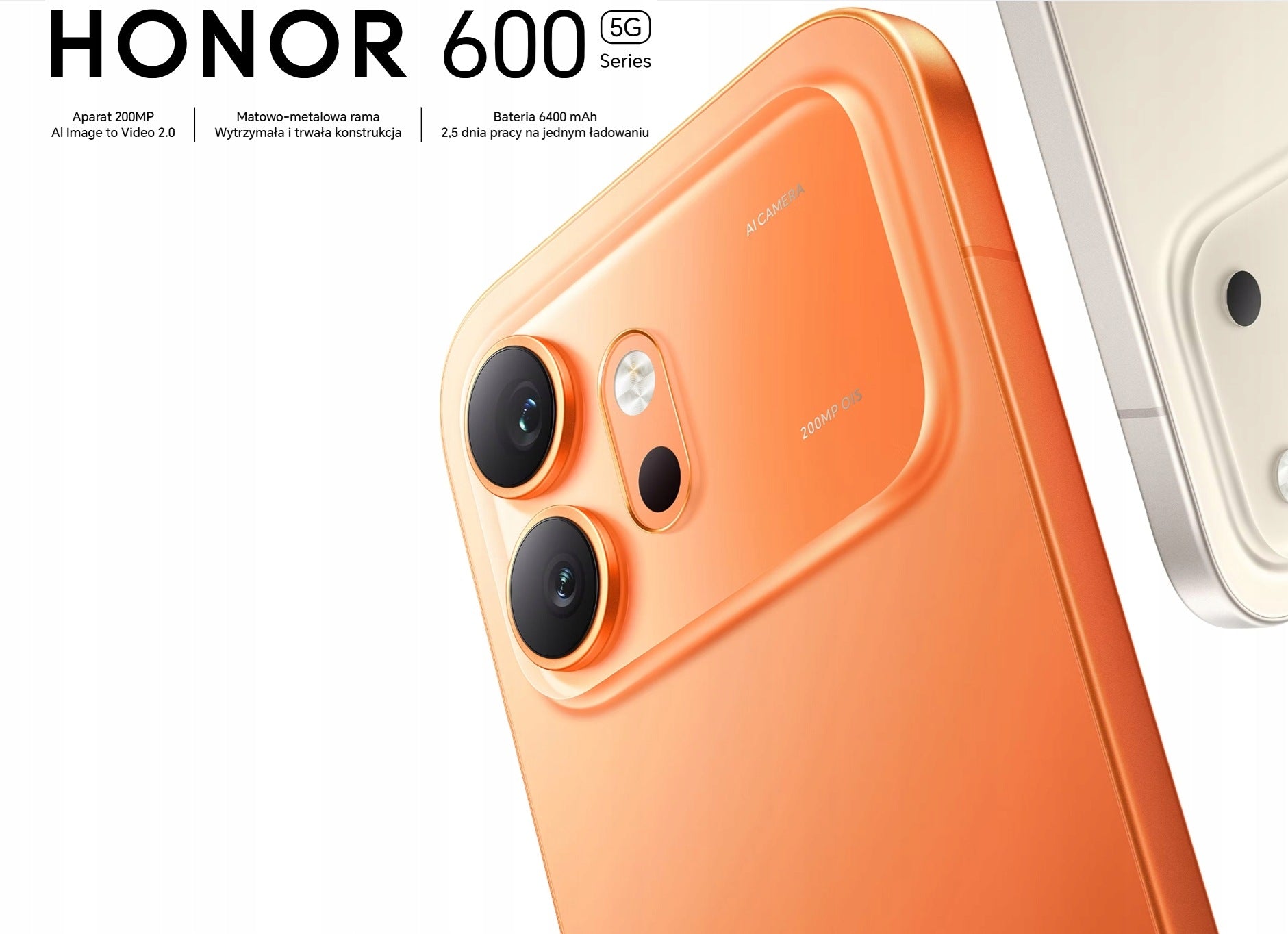 Smartfon Honor 600 Pro 12 GB / 512 GB 5G pomarańczowy - OKAZJA z PL! Brand Honor