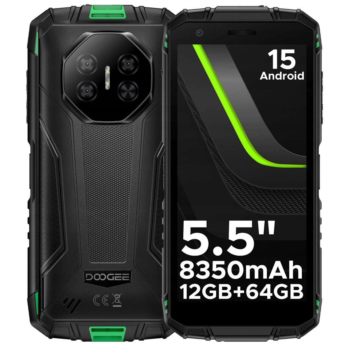 Smartfon Pancerny Android DOOGEE Fire3 8350mAh 12GB+64GB 5.5"IPS IP69K/NFC
