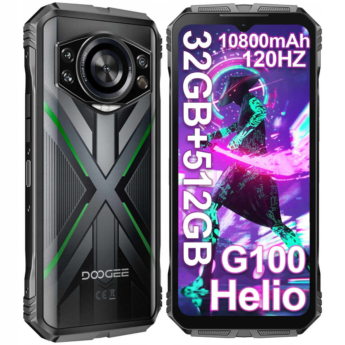 Smartfon Pancerny Android DOOGEE ScyberPro 32+512GB 10800mAh 120Hz/50MP/SIM