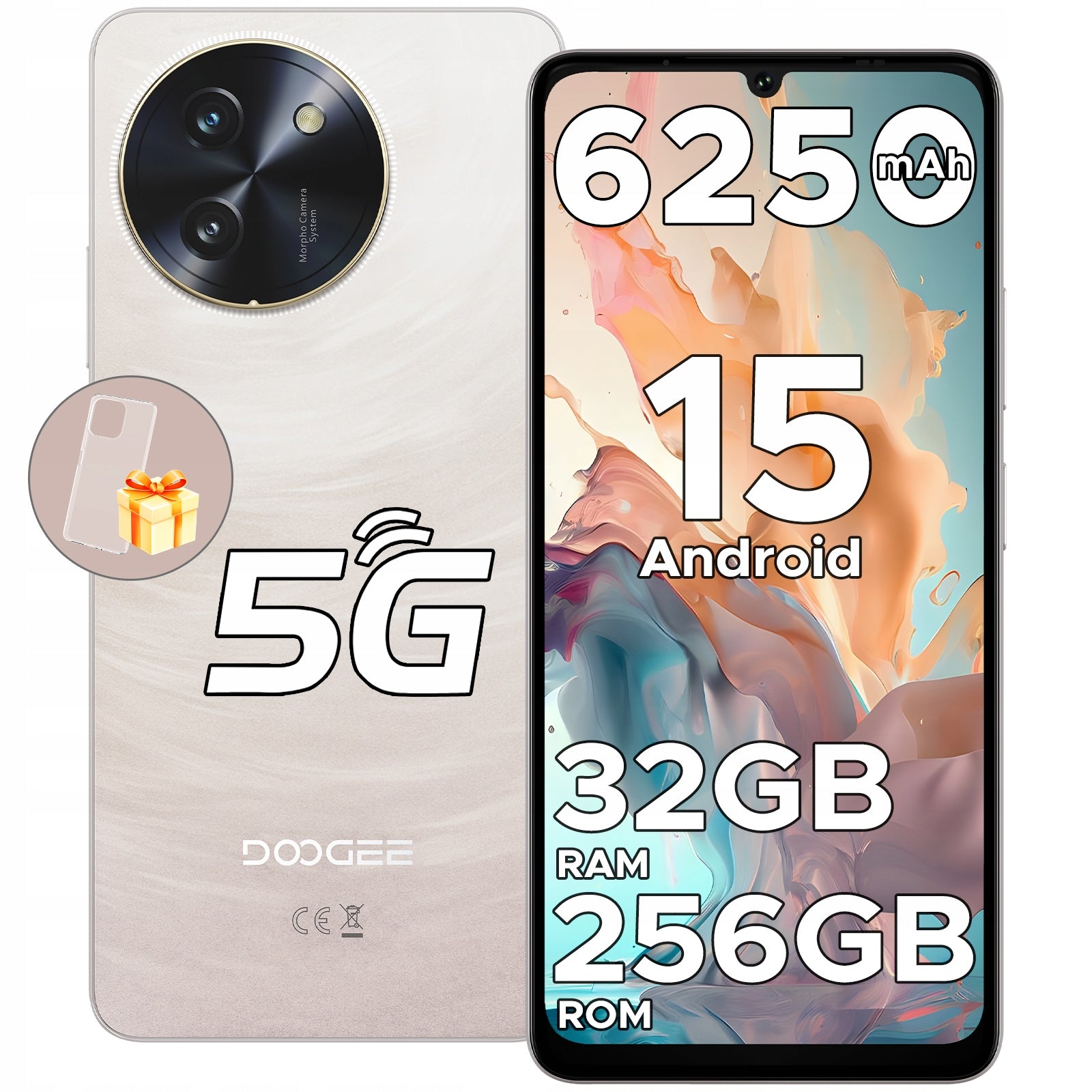 Smartphone 5G DooGee NOTE59PRO 32GB/256GB 120Hz 6.75" HD+ Android 15 NFC