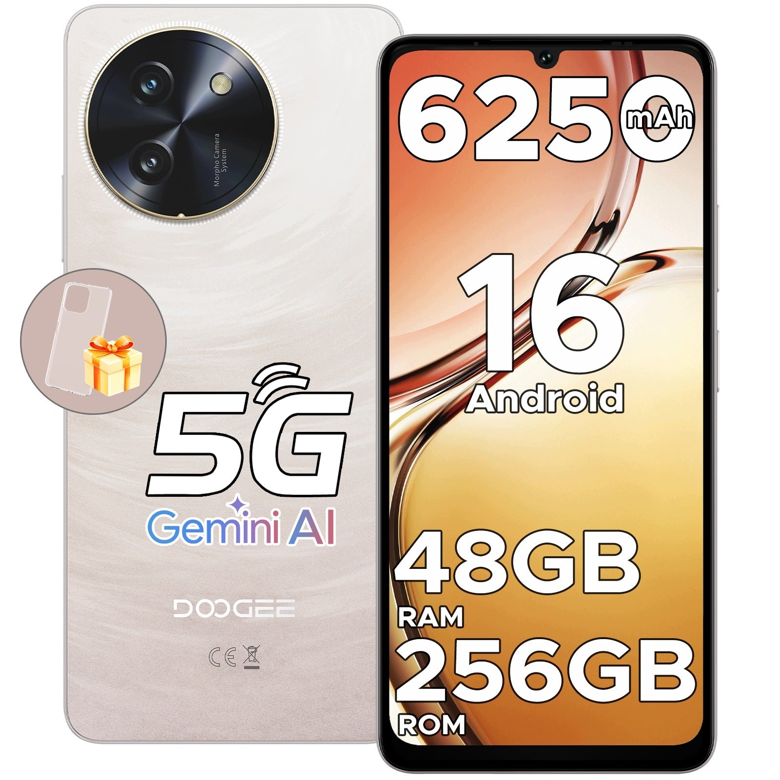 Smartphone 5G DooGee NOTE59PRO 6/256GB 120Hz 6.75" HD+ Android NFC