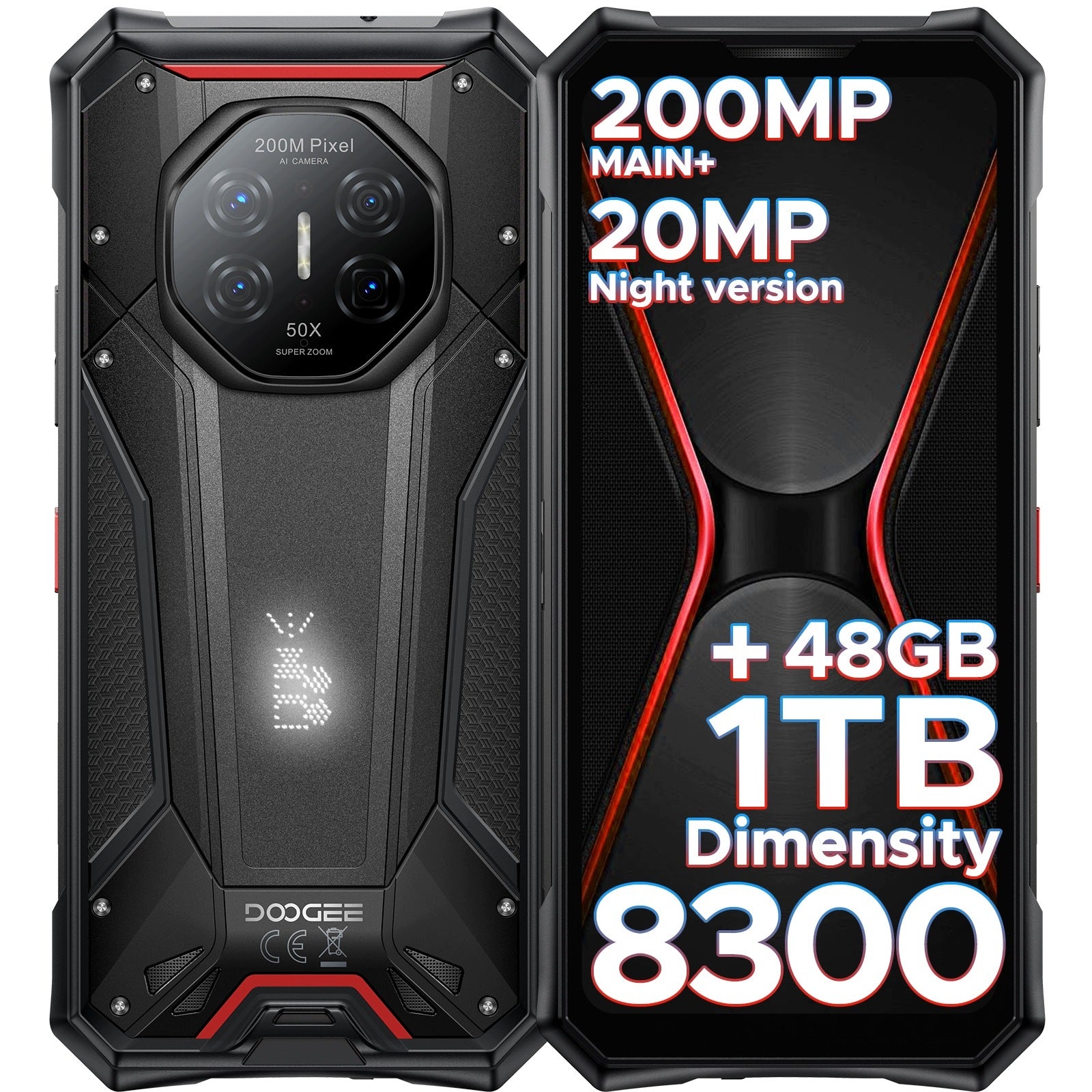 Smartphone DOOGEE S300 Plus 12 GB / 1 TB 5G black