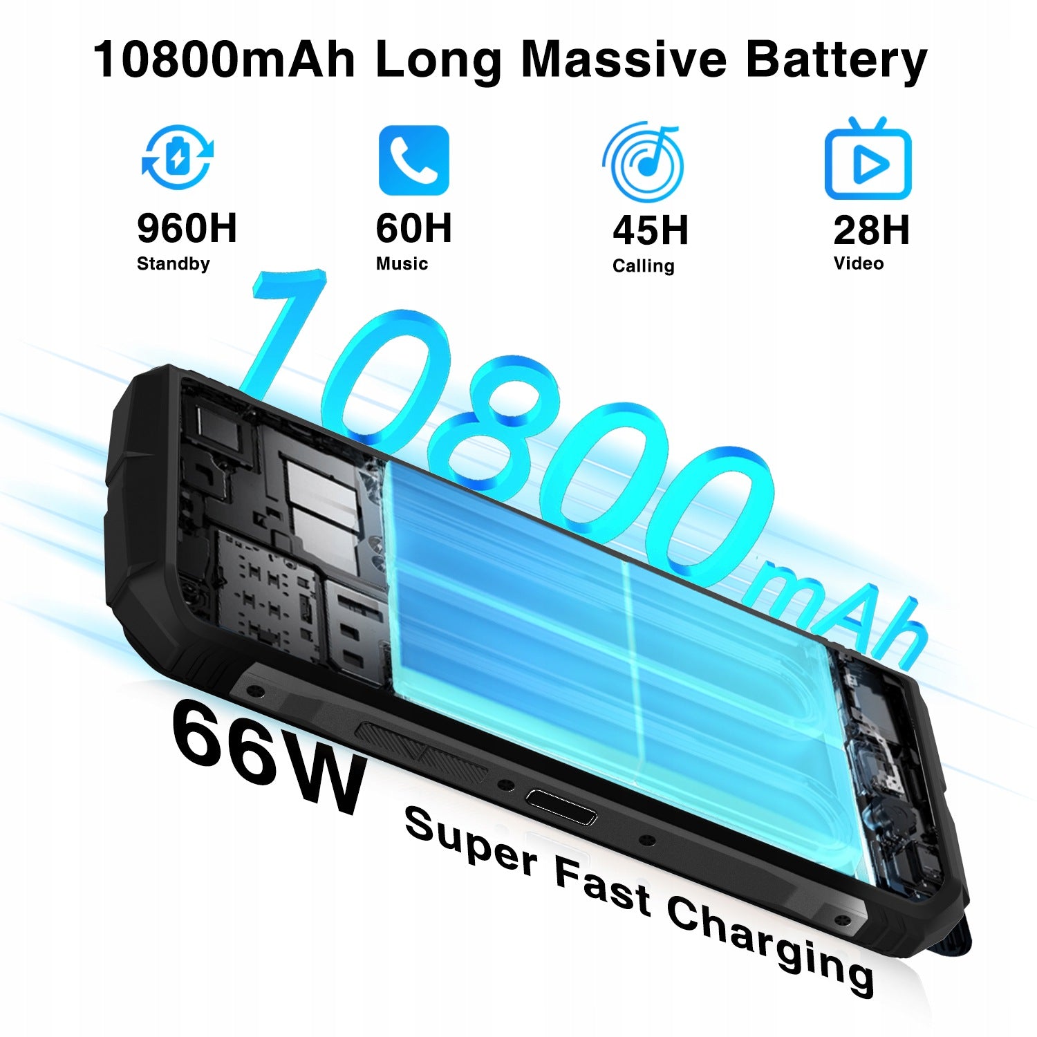 Smartphone DOOGEE V31GT 5G 12+256GB10800mAh 66W termowizja NFC Dual SIM GPS Manufacturer code V31GT-SLIVER