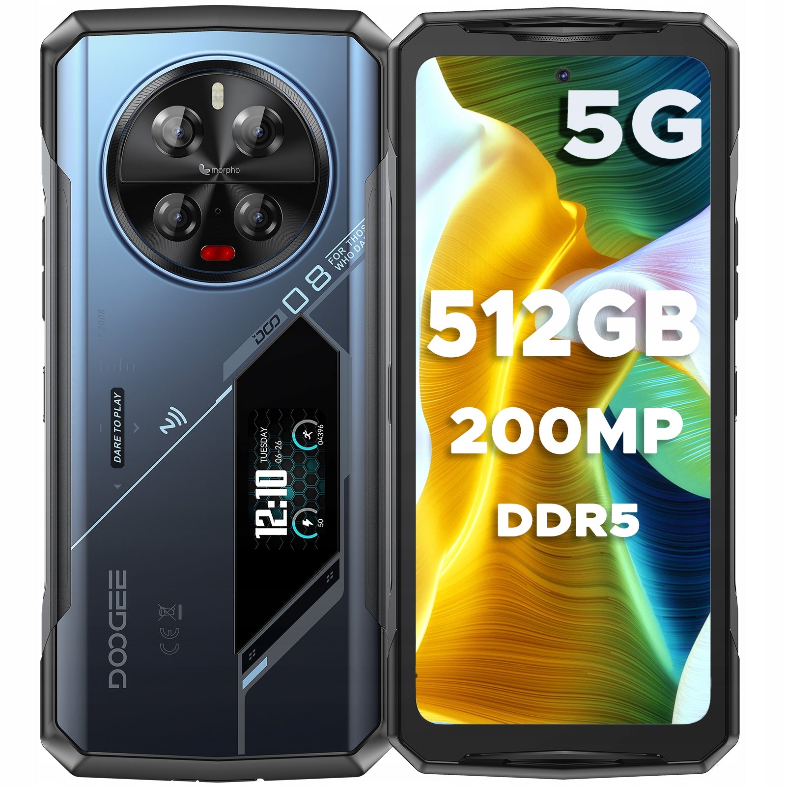 Smartphone DOOGEE V40PRO Android 14 36+512GB 5G 200MP 6,78” 8680mAh/WiFi6/NFC