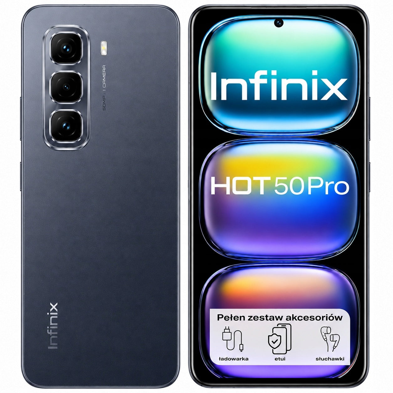 Smartphone Infinix Hot 50 Pro 8GB 256GB 4G LTE Black Dual SIM