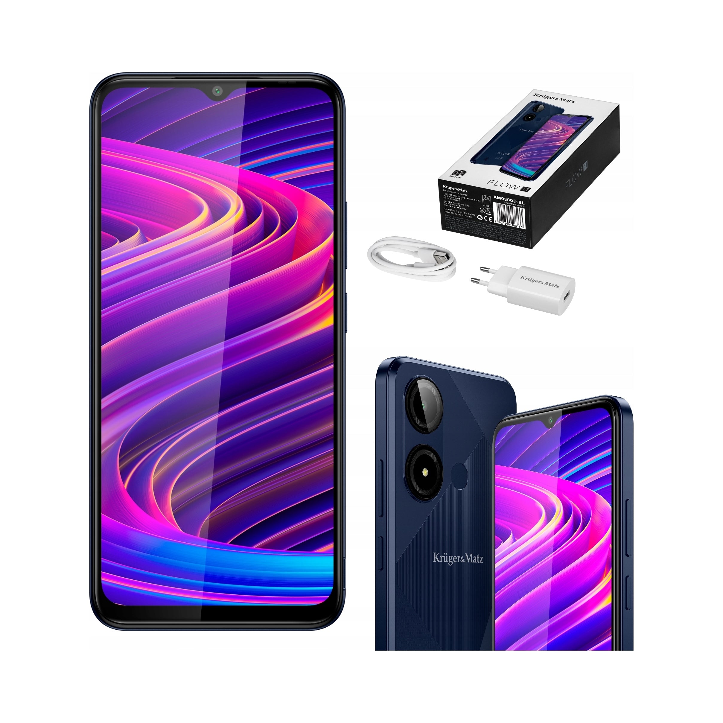 Smartphone Kruger&Matz FLOW 11 6,56" 4/64GB DualSIM 4000mAh LTE blue