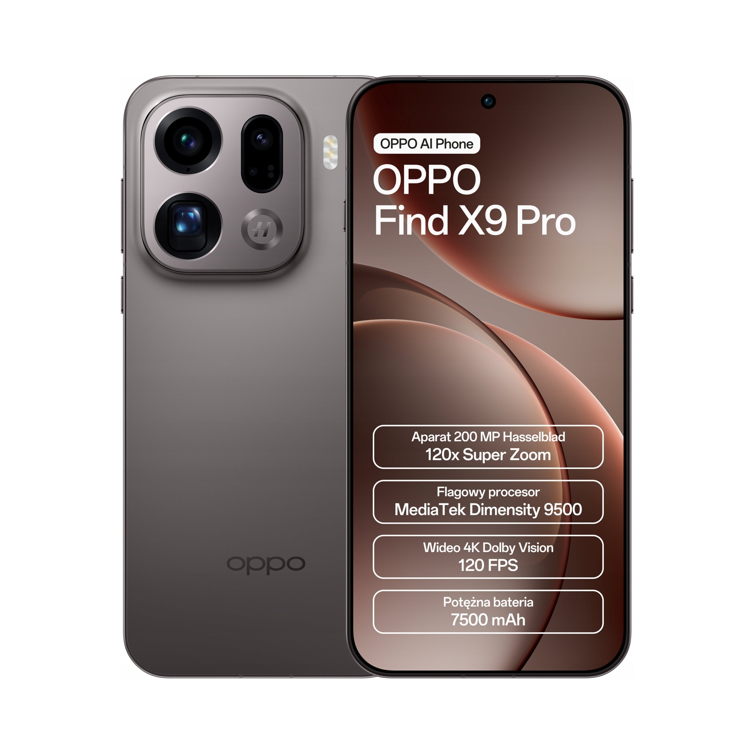 Smartphone Oppo Find X9 Pro 16 GB / 512 GB 5G brown