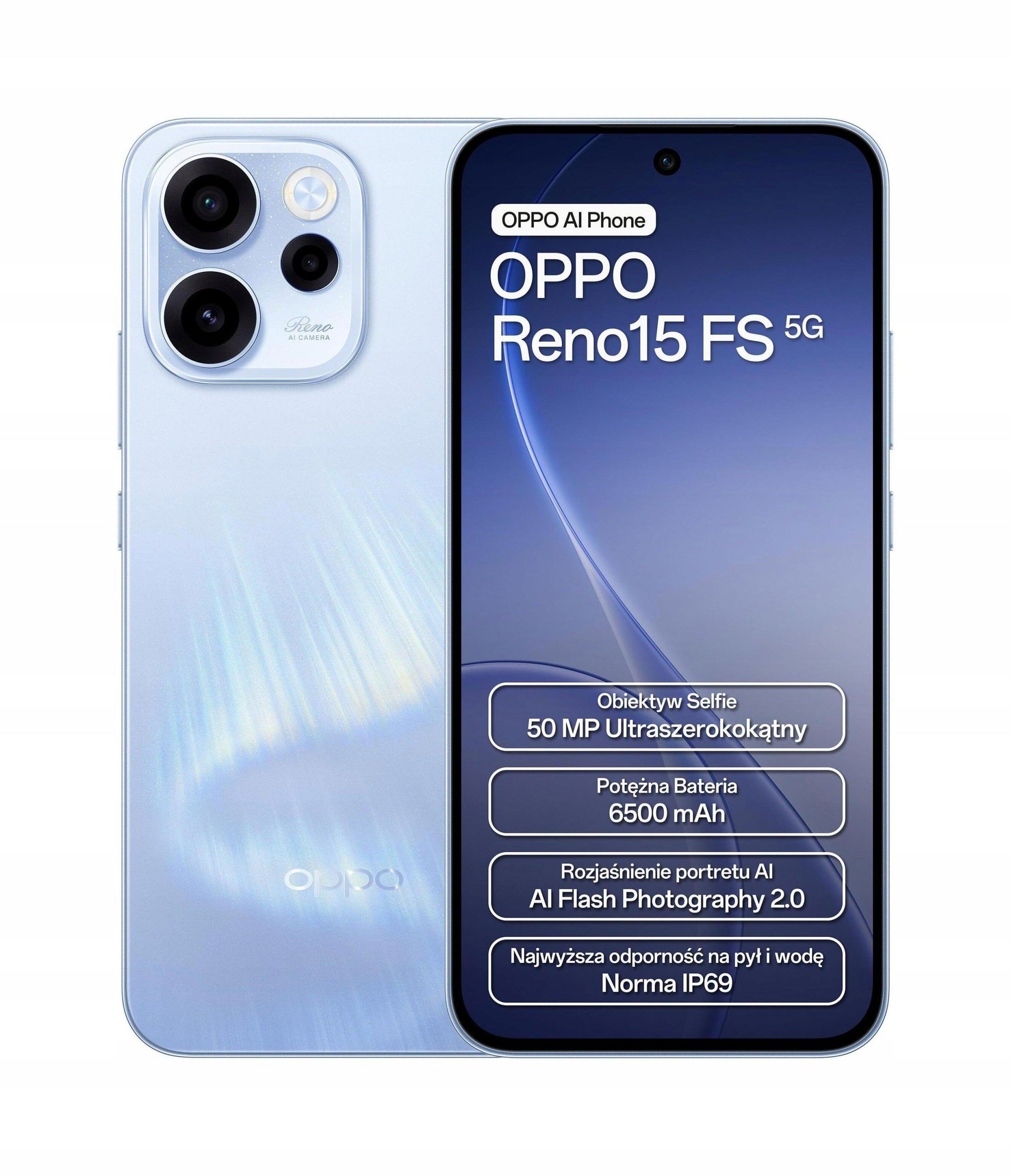 Smartphone Oppo Reno15 FS 8 GB / 512 GB 5G eSIM Blue Aurora Blue