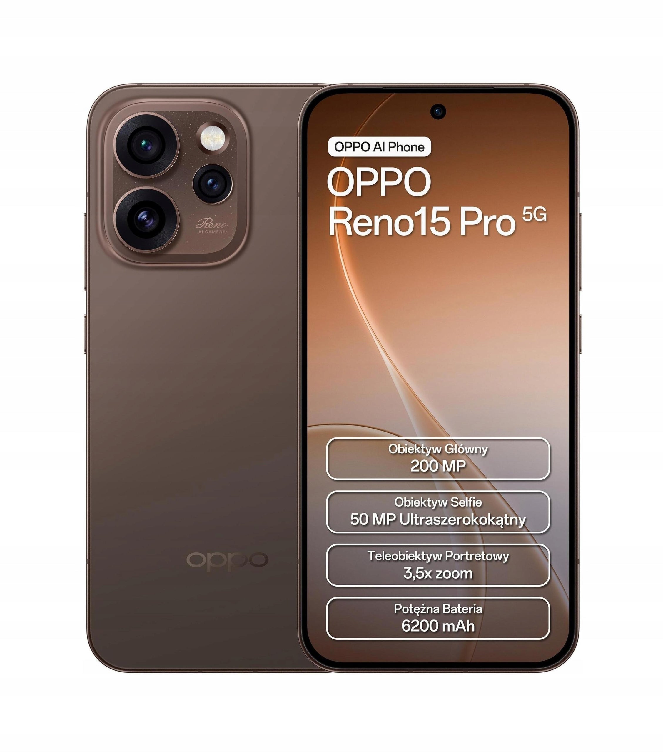 Smartphone Oppo Reno15 Pro 5G 12 GB / 512 GB NFC Dual SIM Brown