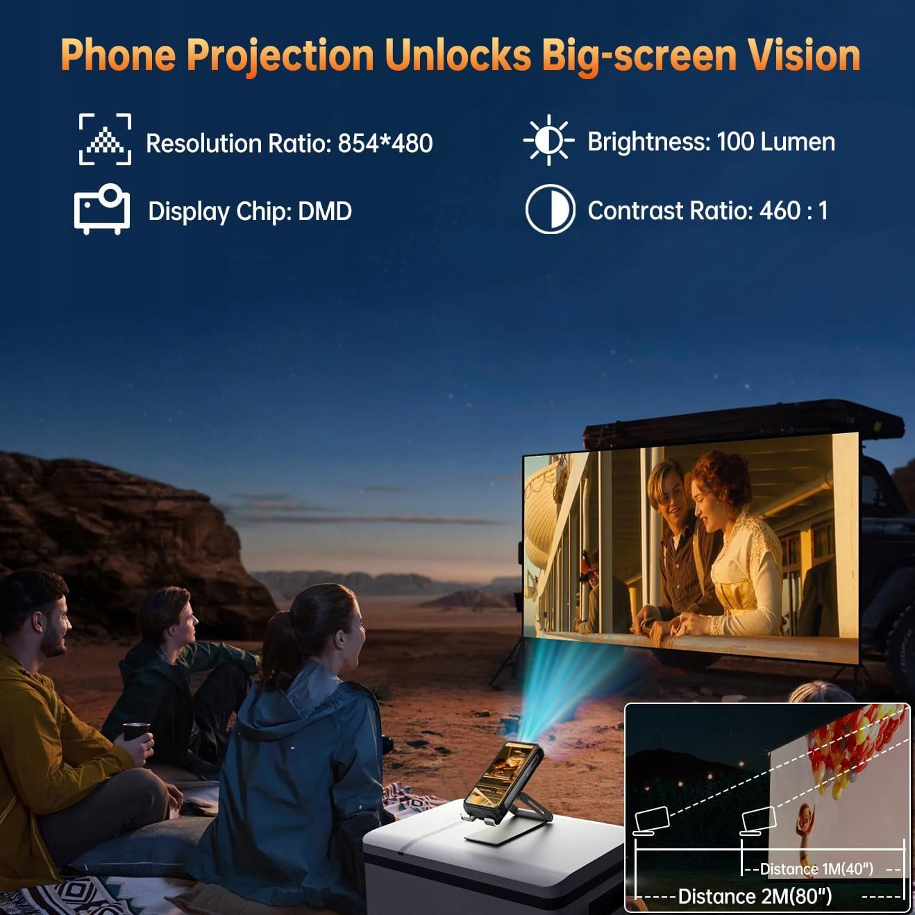 Smartphone Oukitel WP100 Titan 5G 12/512GB Projector Powerbank 33000mAh Charger included yes