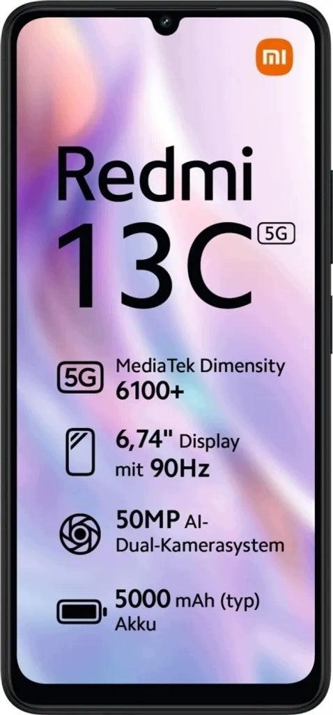 Smartphone Redmi 13C 5G 8 GB / 256 GB 5G Black Starry Black Charger included no