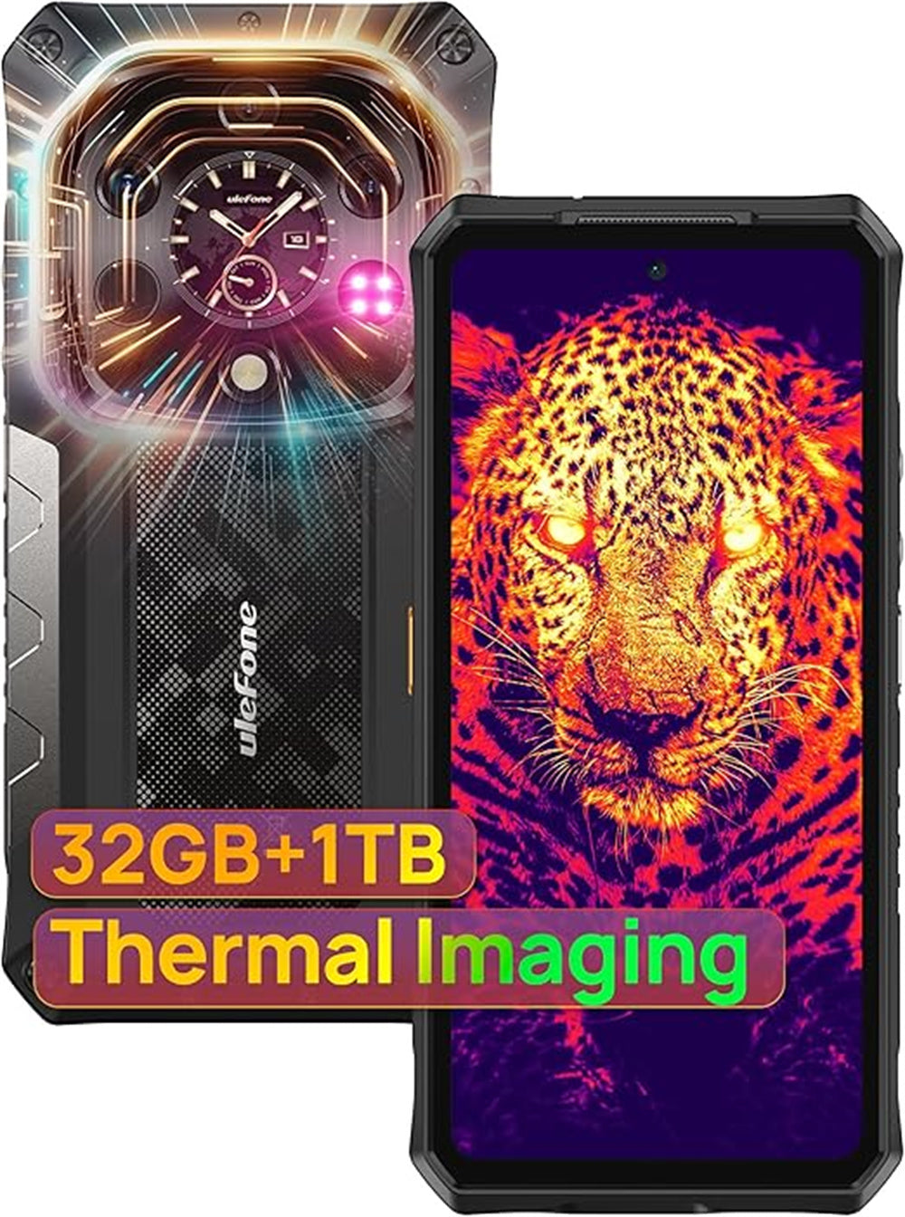 Smartphone Ulefone Armor 28 Ultra Thermal 32(16+16) GB / 1 TB + case black Charger included yes